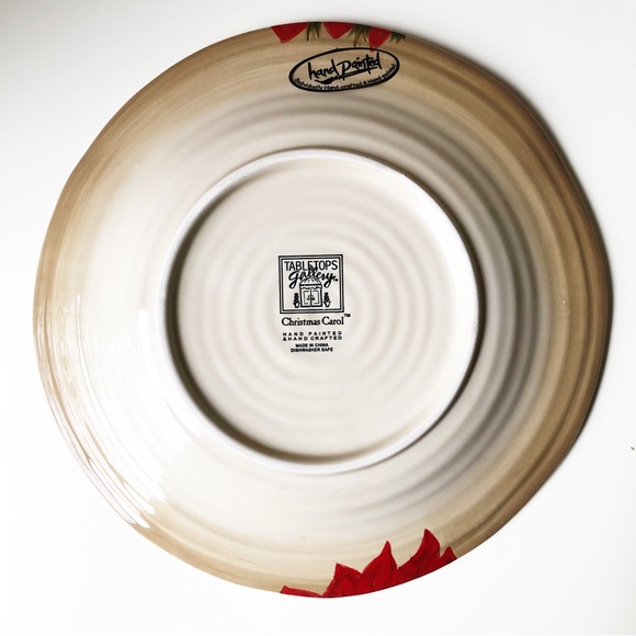 Tabletops Gallery Christmas Carol Serving Plate Hand Painted & Crafted Platter - Picture 8 of 8